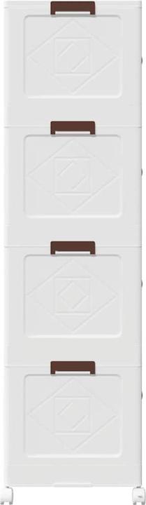 Actual product image VidaXL Storage box with wheels Stackable 4-tier 75L 65 x 40 x 145cm (75 l)