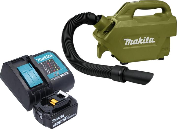 Produktbild Makita DCL 184 SFO Akku Staubsauger 18 V 54 mbar 0,5 l Olive Outdoor Adventure Serie + 1x Akku 3,0