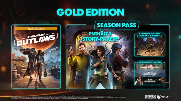 Actual product image Ubisoft SW Outlaws NSW2 Gold Edition SSK AT (Switch 2, DE)