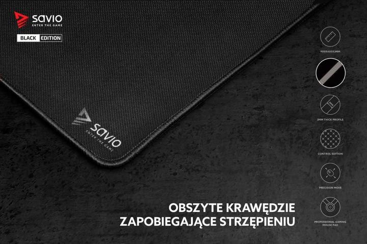 Actual product image Savio Black Edition Precision Control XL 90x40 Gaming Mouse Pad Black (XL)
