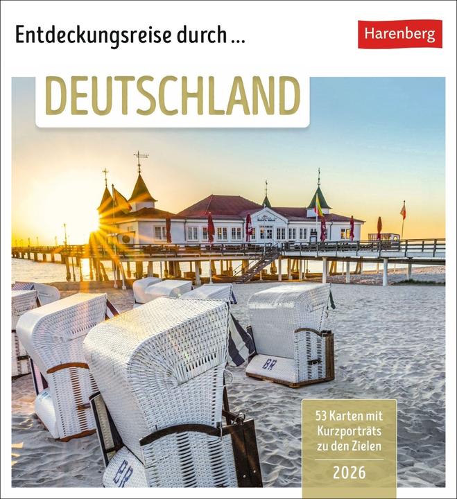 Image du produit Harenberg Entdeckungsreise durch Deutschland Postkartenkalender 2026 - 53 Karten mit Kurzporträts zu den (Allemand)
