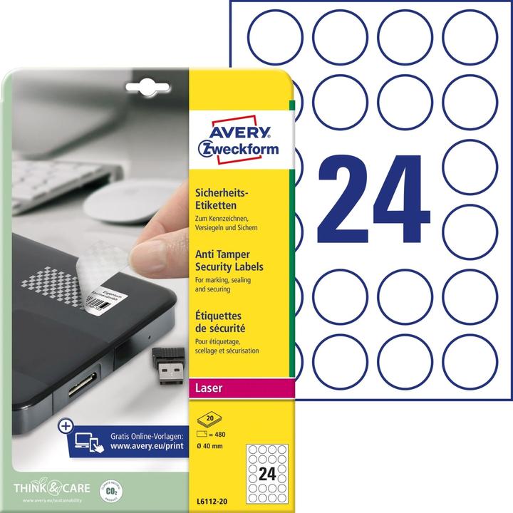 Image du produit Avery Étiquettes de sécurité