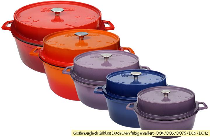 Produktbild Grillfürst Dutch Oven ohne Füsse - emailliert - DO4 - lila