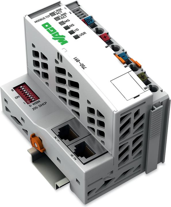 Image du produit Wago 750-891 - Modbus-Cotroller TCP 4ème génération 2x ETHERNE gris clair