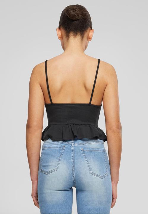 Immagine prodotto Urban Classics Top con volant in piqué Waffle da donna - 137877 (XS)