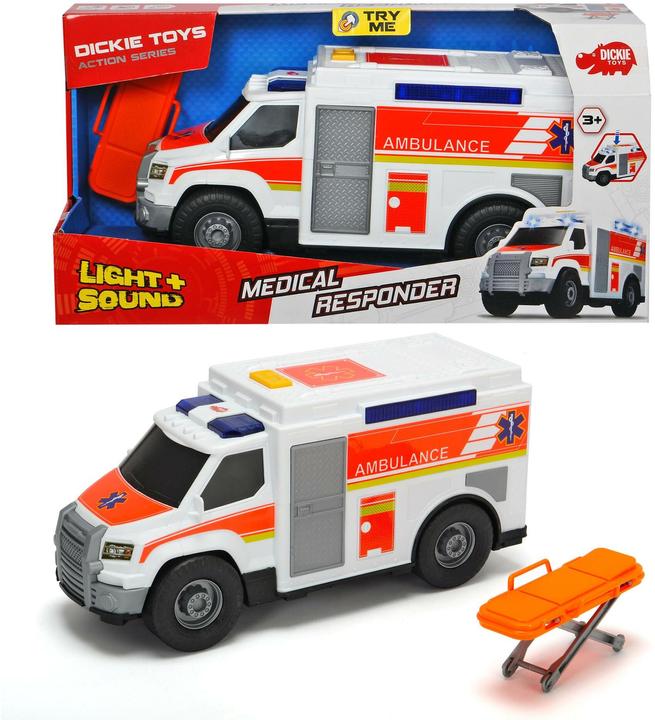 Actual product image Dickie Ambulance and stretcher with light and sound