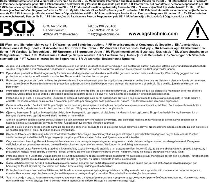 Produktbild BGS Druckluft-Ausblaspistole | mit Druckluft-Spiralschlauch und T-Verbinder