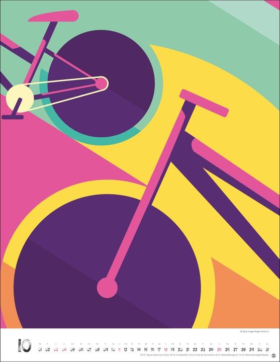 Produktbild Bike Art Posterkalender 2026 (34 x 44 cm, Harter Einband, Deutsch)