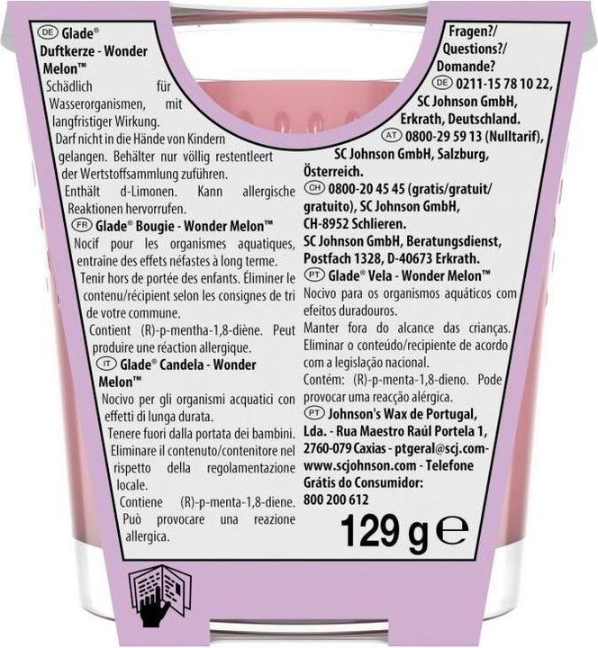 Actual product image Glade Duftkerze 129g Wondermelon (129 g)