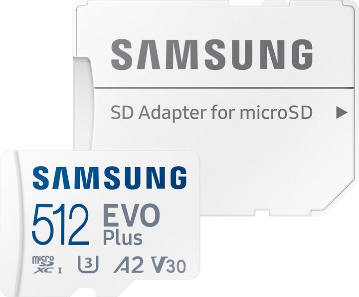 Image du produit Samsung EVO Plus (512 Go, microSDXC, U3, UHS-I)