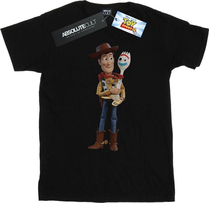 Actual product image Disney Girls Toy Story 4 Woody And Forky Cotton T-Shirt (140, 146)