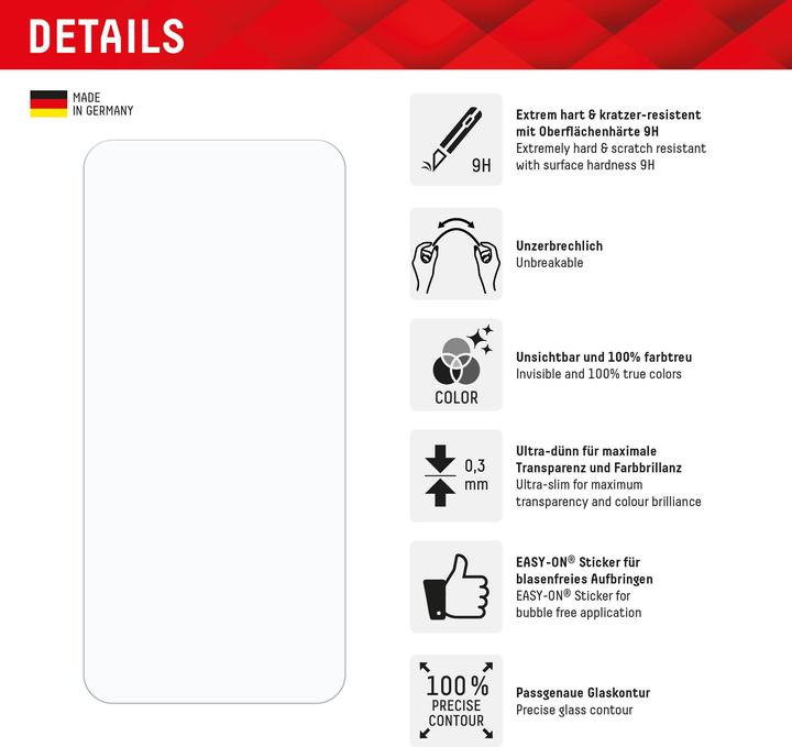 Immagine prodotto Displex Smart Glass, Displayschutzfolie (1 Pezzo/i, Samsung Galaxy A56)