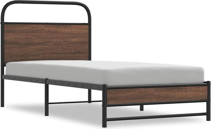 Actual product image VidaXL Bed frame without mattress 100x190 cm brown oak-look (100 x 190 cm)