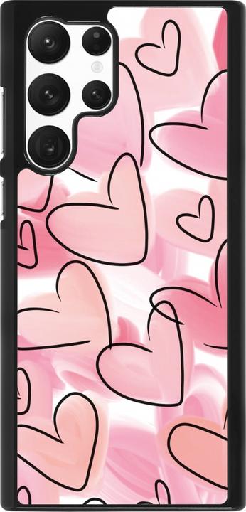 Produktbild PhoneLook Hülle Easter 2023 pink hearts (Samsung Galaxy S22 Ultra)