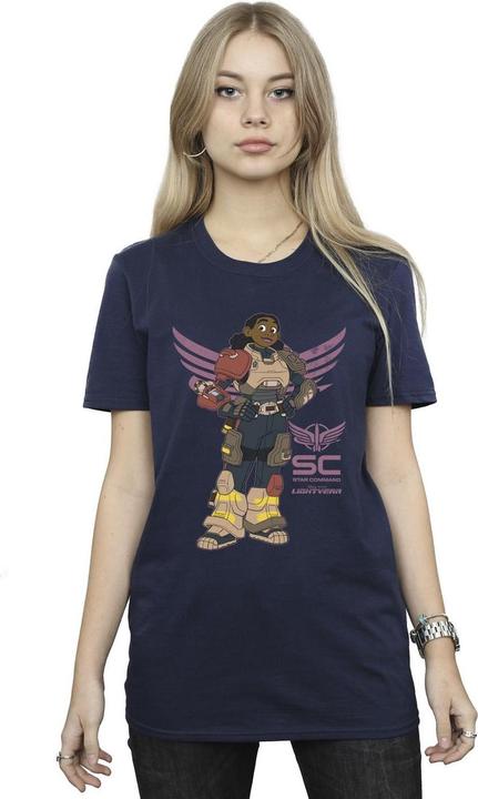 Actual product image Disney Womens/Ladies Lightyear Izzy Star Command Cotton Boyfriend T-Shirt (S)