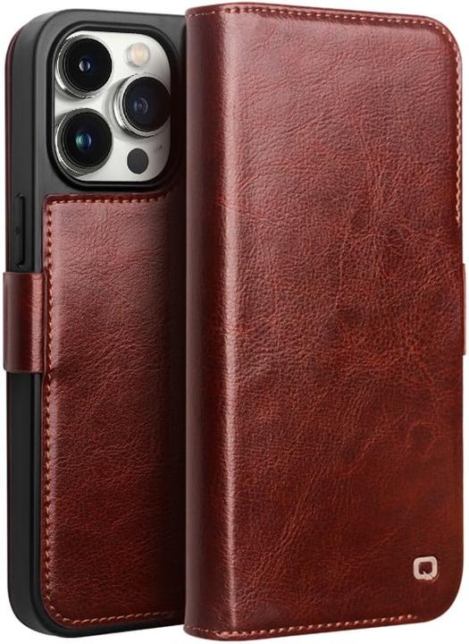 Immagine prodotto QiAlino Cover Flip con chiusura magnetica marrone scuro (Apple iPhone 14 Pro)