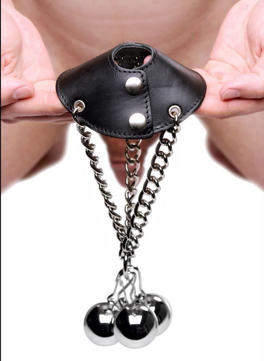 Actual product image XR Brands Parachute ball stretcher with spikes