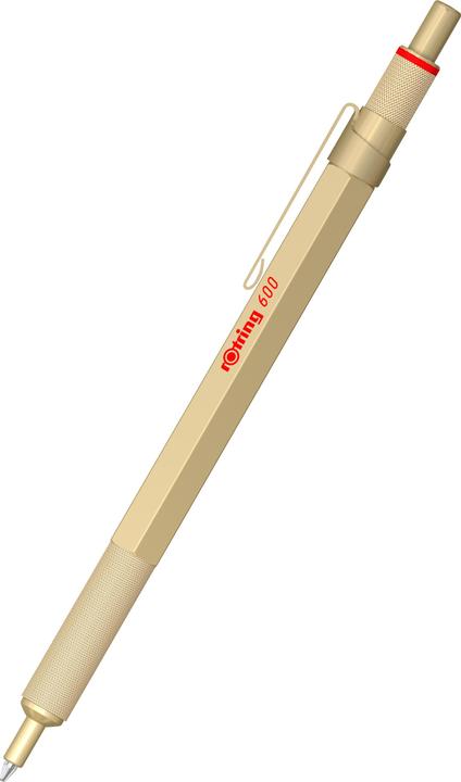 Produktbild Rotring Kugelschreiber 600 Metallic-Gold M schwarz Geschenkbox (Metallic-Gold, 1 x)
