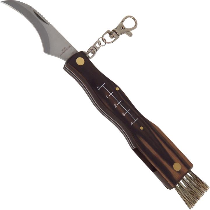 Haller Pilzmesser braun mit Bürste (7 cm)