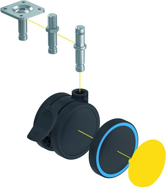 Actual product image Tente Anika swivel castors with brakes