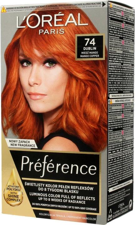 Image du produit L'Oréal Paris L'Oréal Feria Preference Hair Dye 74 Mango Intensive Copper (74 Mangue)