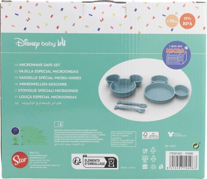 Image du produit Stor Disney Baby - Mickey Mouse - Set de vaisselle 4 pièces pour jeunes enfants en boîte cadeau
