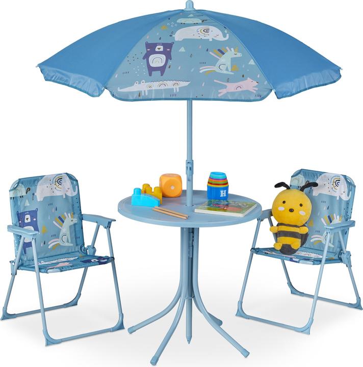 Image du produit Relaxdays Ensemble de meubles pour enfants, chaises pliantes et table