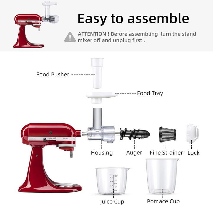 Actual product image Gdrtwwh Entsafter Aufsatz für KitchenAid