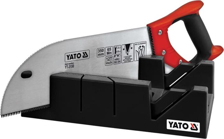Yato Cassetto di taglio con sega per impiallacciatura 22,5° / 45° / 90° (14 cm)