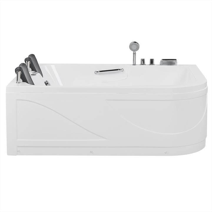 Image du produit Beliani Baignoire balnéo blanche modèle d'angle avec LED 170 x 119 cm droite BAYAMO (318 l, 119 cm, 119 cm)
