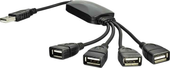 Produktbild Akyga Hub USB 2.0 AK-AD-13 4 porty czarn (USB-A, 4 Ports)