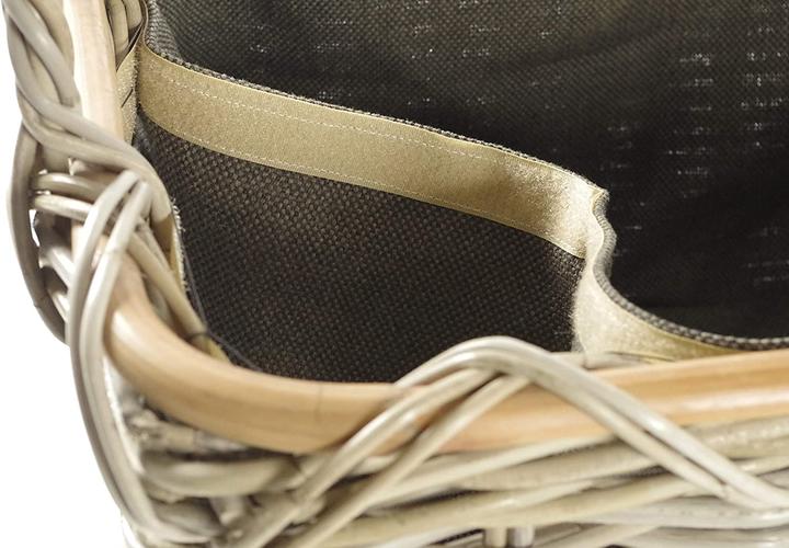 Immagine prodotto Kobolo Cesto per caminetto, Tessuto grigio Kubu scuro