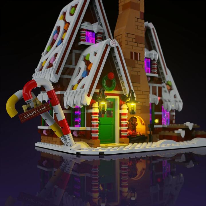 Actual product image Light my bricks LMB 2.0 LEGO® 10267# Winter Village Ginderbread House Light Kit