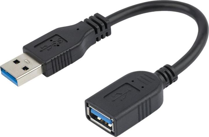 Image du produit StarTech Câble de rallonge USB 3.0 de 15 cm - rallonge de câble USB 3 type A - mâle/femelle - noir (0.15 m, USB 3.0)