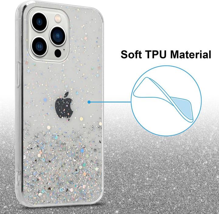 Actual product image Cadorabo TPU cover sparkling glitter (Apple iPhone 13 Pro)
