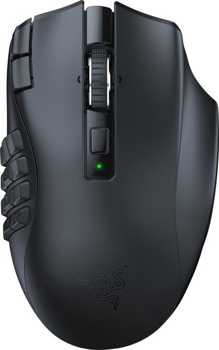 Actual product image Razer Naga V2 HyperSpeed for gaming, 2.4 GHz, Bluetooth, Wireless, Black (Wireless)