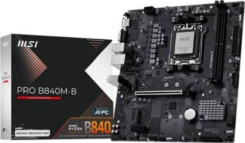 Actual product image MSI PRO B840M-B AM5 mATX MB (AM5, AMD B840, Micro-ITX)