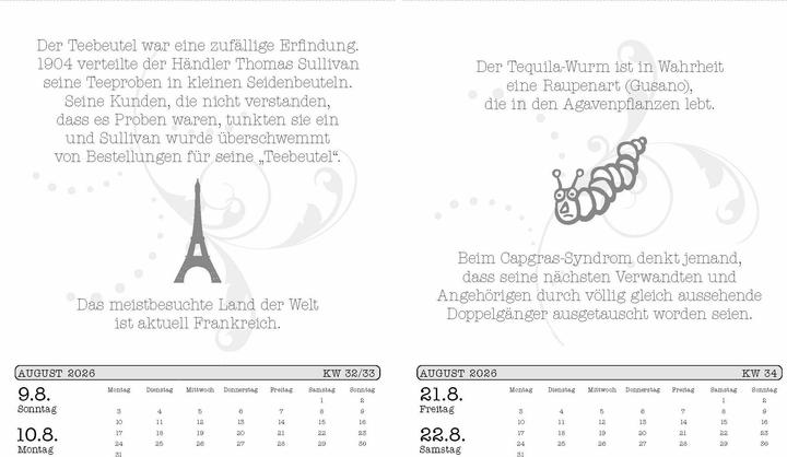 Produktbild Unnützes Wissen Kalender 2026. Der beliebte, aber überflüssige Abreisskalender (Deutsch)