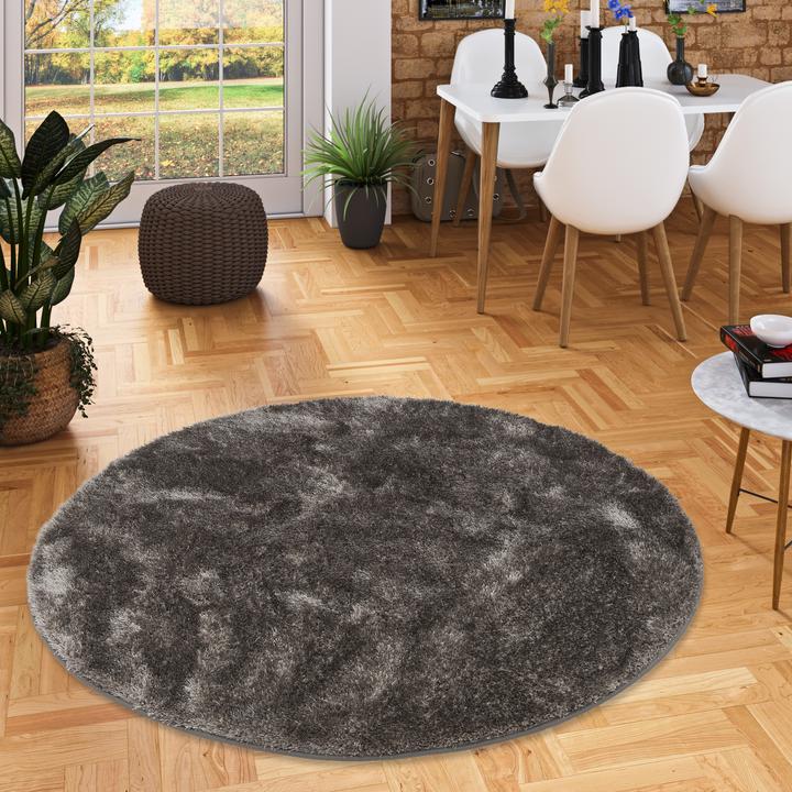 Actual product image Snapstyle High Pile Shaggy Carpet Feeling Mix Round (133 x 133 cm)