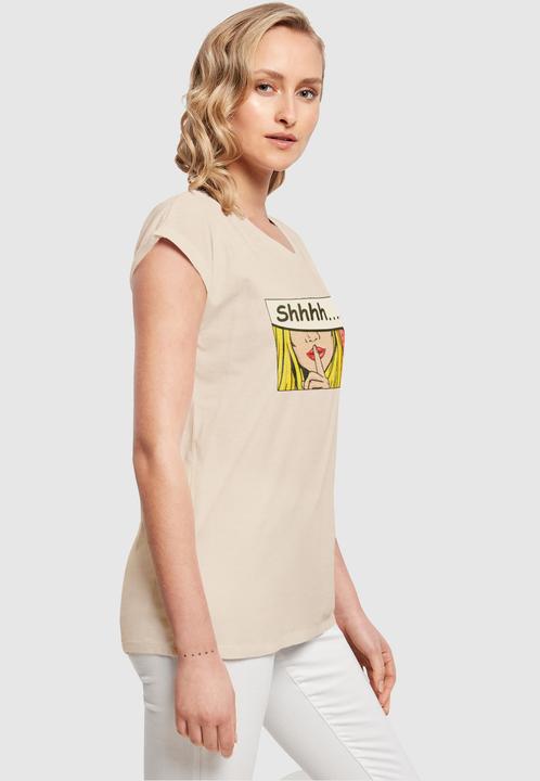 Actual product image Merchcode Ladies Silent Sign Comic Extended Shoulder Tee - 112423 (5XL)