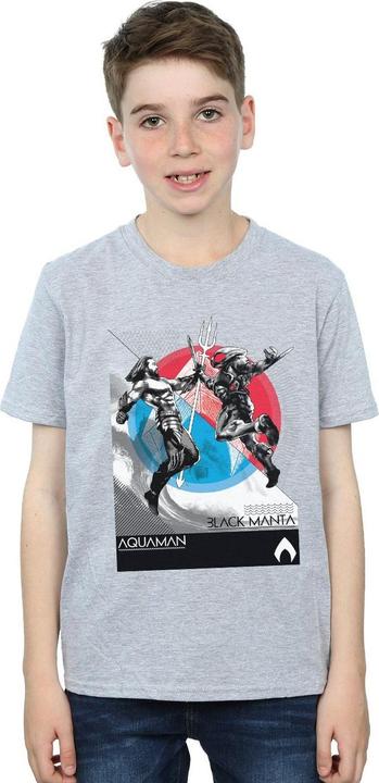Actual product image Boys Aquaman Vs Black Manta T-Shirt (116)