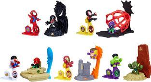 Image du produit Hasbro Stunt Squad Spider-Man vs. Venom Set de jeu avec des figurines de 3,5 cm de haut