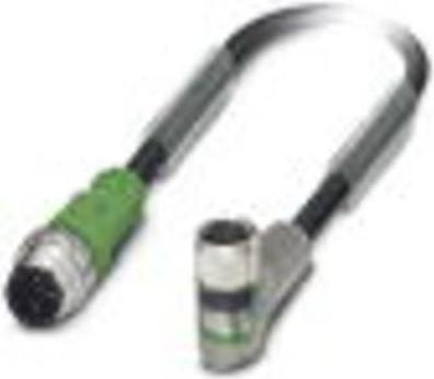 Phoenix 1694884. Kabellänge: 0,3 m, Stecker: M12. Produktfarbe: Schwarz