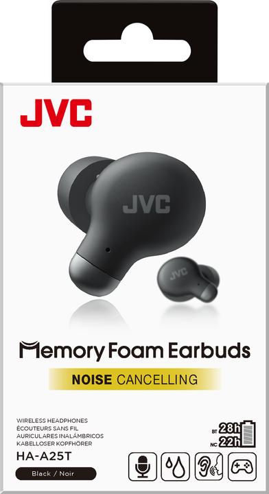 Actual product image JVC HA-A25T-B-U Headphones with active noise cancelling - BLACK (ANC, 7.50 h, Wireless)