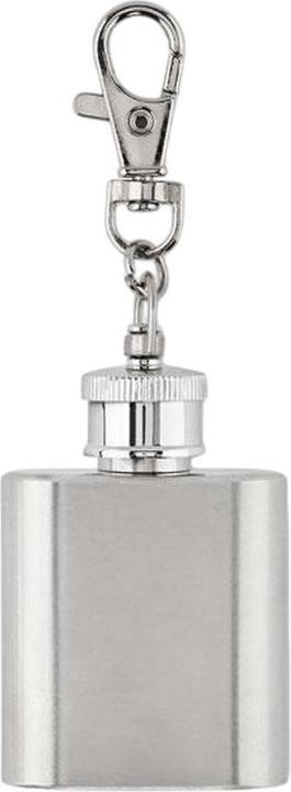 Actual product image MidOcean Hippy Hip Flask Stainless Steel Keyring