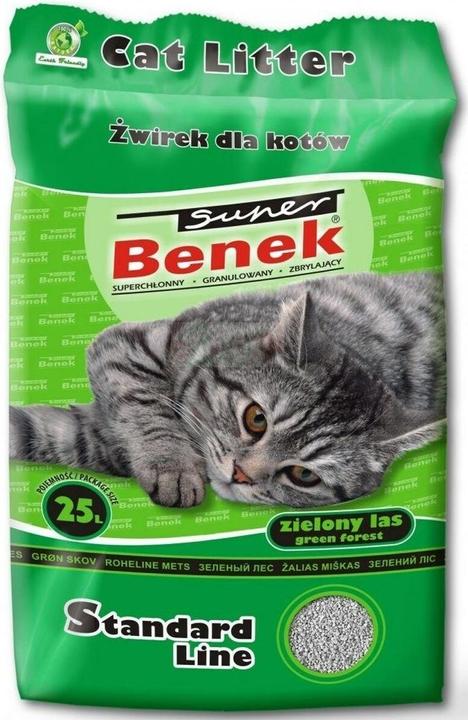 Super Benek Certech Standard Žalias Forest - Katzenstreu klumpend 25 l (20 kg) (Klumpend, Schnell absorbierend, 20 kg)