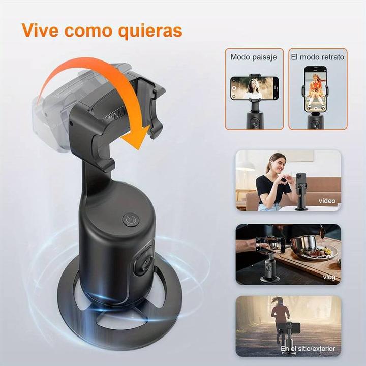 Produktbild PhoneLook Smartphone-Stabilisator für Selfies mit Gesichtsverfolgung, 360-Grad-Drehung und Gestensteuerung