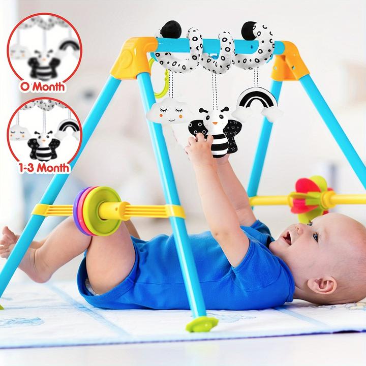 Actual product image Activity Board Baby car seat toy, baby spiral hanging pram, black and white high contrast