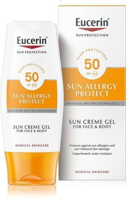 Productafbeelding Eucerin Sun Allergy Protect Sun Cream Gel (Zonnecrème, SPF 50, 150 ml)