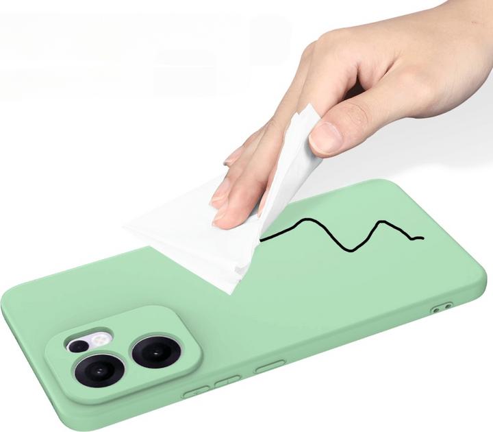 Actual product image Cover-Discount OPPO Reno13 F - Silikon Gummi Hülle mit Riemen (Oppo Reno 13 Pro)